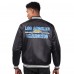 Los Angeles Chargers Starter Black Printed Team Logo Satin Varsity Full-Snap Jacket