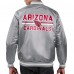 Arizona Cardinals Starter Gray Printed Team Logo Satin Varsity Full-Snap Jacket