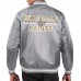 Куртка на кнопках New Orleans Saints Starter Gray Printed Team Logo Satin Varsity