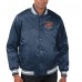 Куртка на кнопках Chicago Bears Starter Navy Printed Team Logo Satin Varsity