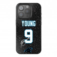 Carolina Panthers Bryce Young Keyscaper Black Bling iPhone Case