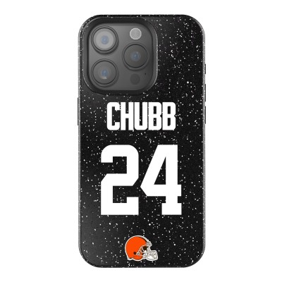 Cleveland Browns Nick Chubb Keyscaper Black Bling iPhone Case