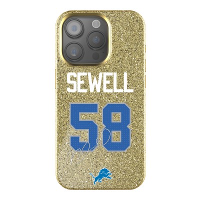 Detroit Lions Penei Sewell Keyscaper Gold Bling iPhone Case