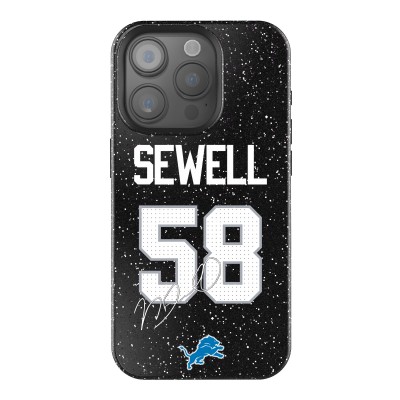 Detroit Lions Penei Sewell Keyscaper Black Bling iPhone Case