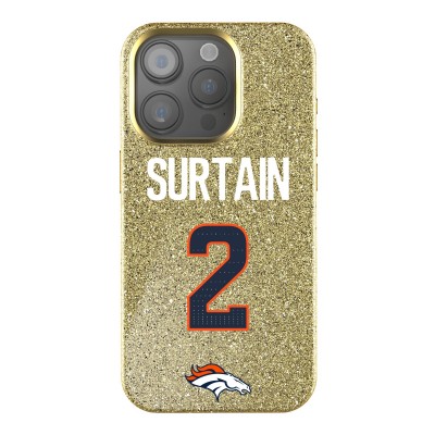 Denver Broncos Patrick Surtain Keyscaper Gold Bling iPhone Case
