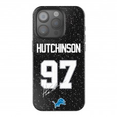 Detroit Lions Aidan Hutchinson Keyscaper Black Bling iPhone Case