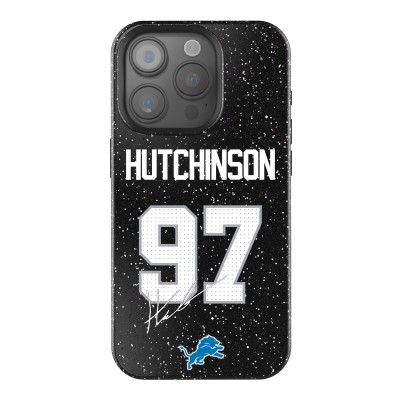 Detroit Lions Aidan Hutchinson Keyscaper Black Bling iPhone Case