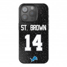 Detroit Lions Amon-Ra St. Brown Keyscaper Black Bling iPhone Case