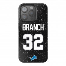 Detroit Lions Brian Branch Keyscaper Black Bling iPhone Case