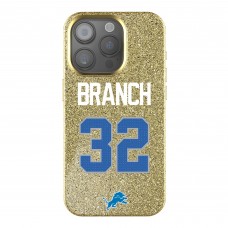 Detroit Lions Brian Branch Keyscaper Gold Bling iPhone Case