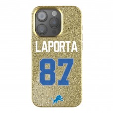 Detroit Lions Sam LaPorta Keyscaper Gold Bling iPhone Case