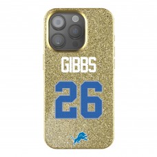 Detroit Lions Jahmyr Gibbs Keyscaper Gold Bling iPhone Case
