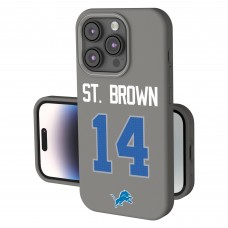 Detroit Lions Amon-Ra St. Brown Keyscaper Gray Ready Soft Touch iPhone Case