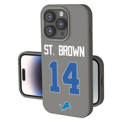 Detroit Lions Amon-Ra St. Brown Keyscaper Gray Ready Soft Touch iPhone Case