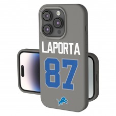 Detroit Lions Sam LaPorta Keyscaper Gray Ready Soft Touch iPhone Case
