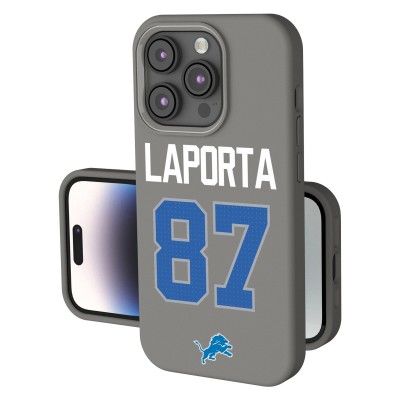 Detroit Lions Sam LaPorta Keyscaper Gray Ready Soft Touch iPhone Case