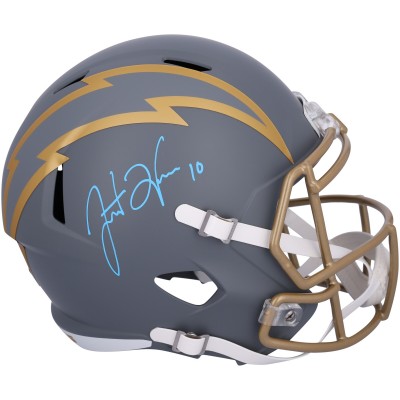 Justin Herbert Los Angeles Chargers Autographed Fanatics Authentic Riddell Slate Speed Replica Helmet