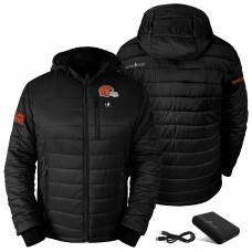 Куртка Cleveland Browns ActionHeat Black 5V Battery Charged Insulated Puffer