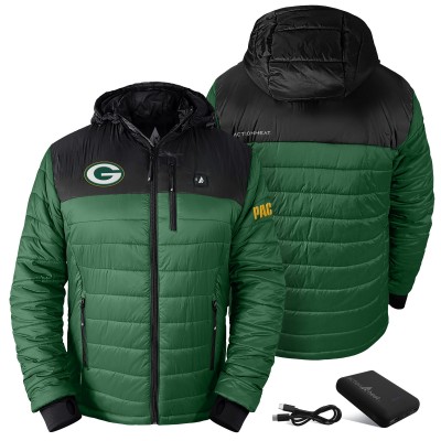 Куртка Green Bay Packers ActionHeat 5V Battery Heated Insulated Puffer - Green