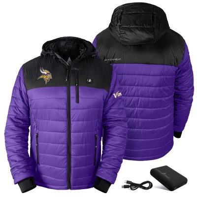 Minnesota Vikings ActionHeat 5V Battery Charged Insulated Puffer Full-Zip Jacket - Purple