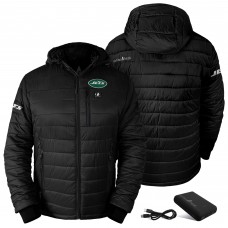 New York Jets ActionHeat Black 5V Battery Charged Insulated Puffer Full-Zip Jacket