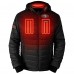San Francisco 49ers ActionHeat Black 5V Battery Heated Insulated Puffer Full-Zip Hoodie Jacket