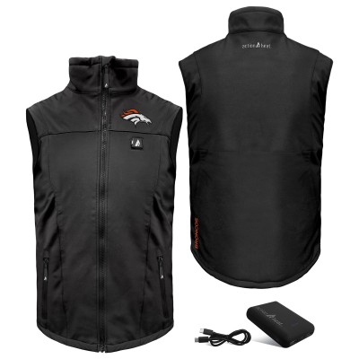Denver Broncos ActionHeat Black 5V Softshell Battery Heated Full-Zip Vest