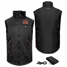 Cincinnati Bengals ActionHeat Black 5V Softshell Battery Heated Full-Zip Vest Cincinnati Bengals ActionHeat Black 5V Softshell Battery Heated Full-Zip Vest
