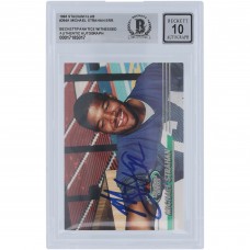 Michael Strahan New York Giants Autographed 1993 Topps Stadium Club Error No Draft Logo #384 Beckett Fanatics Witnessed Authenticated 10 Rookie Card