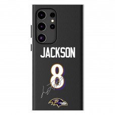 Baltimore Ravens Lamar Jackson Keyscaper Black Galaxy Magnetic Bump Case