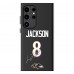 Baltimore Ravens Lamar Jackson Keyscaper Black Galaxy Magnetic Bump Case