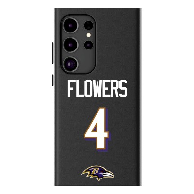 Baltimore Ravens Zay Flowers Keyscaper Black Galaxy Magnetic Bump Case