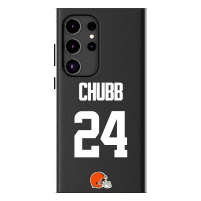 Cleveland Browns Nick Chubb Keyscaper Black Galaxy Magnetic Bump Case