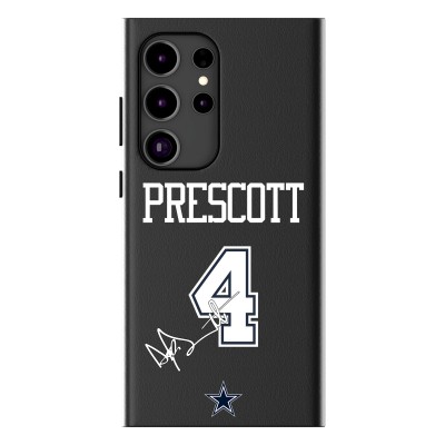 Dallas Cowboys Dak Prescott Keyscaper Black Galaxy Magnetic Bump Case