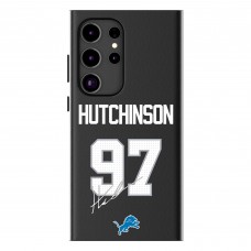 Detroit Lions Aidan Hutchinson Keyscaper Black Galaxy Magnetic Bump Case