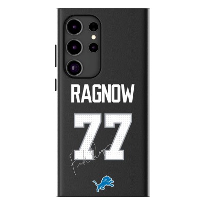 Detroit Lions Frank Ragnow Keyscaper Black Galaxy Magnetic Bump Case