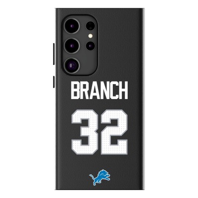 Detroit Lions Brian Branch Keyscaper Black Galaxy Magnetic Bump Case