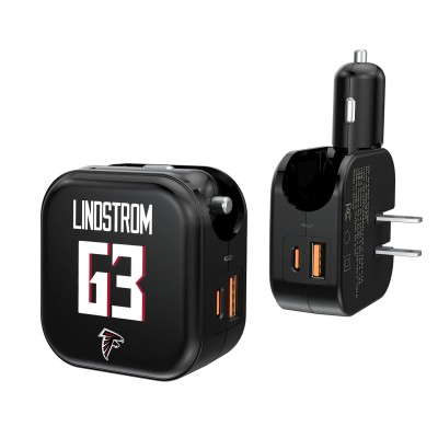Chris Lindstrom Atlanta Falcons Keyscaper Ready 2-in-1 USB Charger