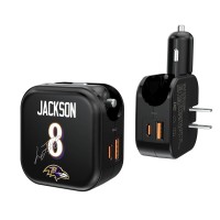 Lamar Jackson Baltimore Ravens Keyscaper Ready 2-in-1 USB Charger