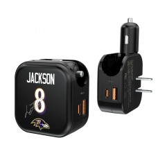 Lamar Jackson Baltimore Ravens Keyscaper Ready 2-in-1 USB Charger