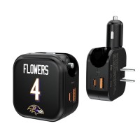 Zay Flowers Baltimore Ravens Keyscaper Ready 2-in-1 USB Charger