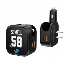 Penei Sewell Detroit Lions Keyscaper Ready 2-in-1 USB Charger