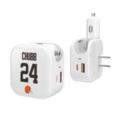 Nick Chubb Cleveland Browns Keyscaper Ready 2-in-1 USB Charger