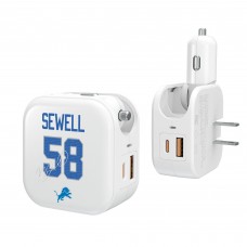 Penei Sewell Detroit Lions Keyscaper Ready 2-in-1 USB Charger