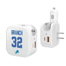 Brian Branch Detroit Lions Keyscaper Ready 2-in-1 USB Charger