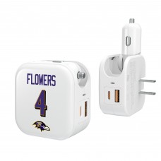 Zay Flowers Baltimore Ravens Keyscaper Ready 2-in-1 USB Charger