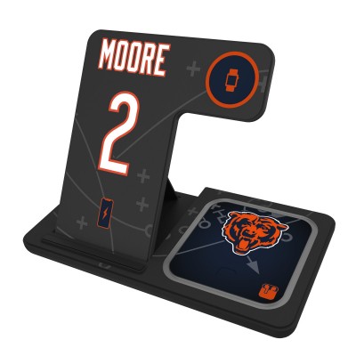 D.J. Moore Chicago Bears Keyscaper Ready 3-in-1 Charging Station