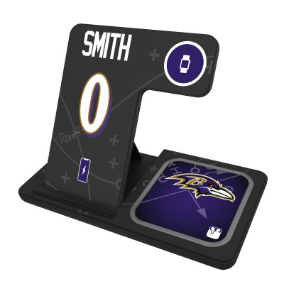 Roquan Smith Baltimore Ravens Keyscaper Ready 3-in-1 Charging Station