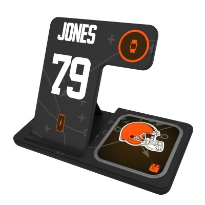 Dawand Jones Cleveland Browns Keyscaper Ready 3-in-1 Charging Station