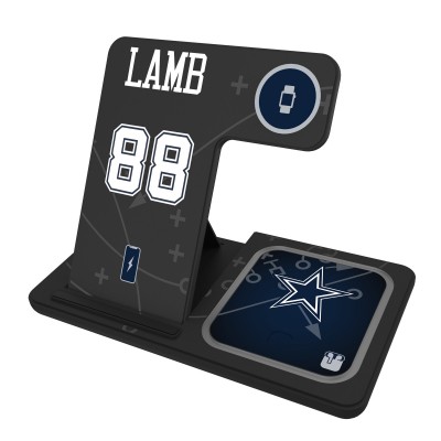 CeeDee Lamb Dallas Cowboys Keyscaper Ready 3-in-1 Charging Station